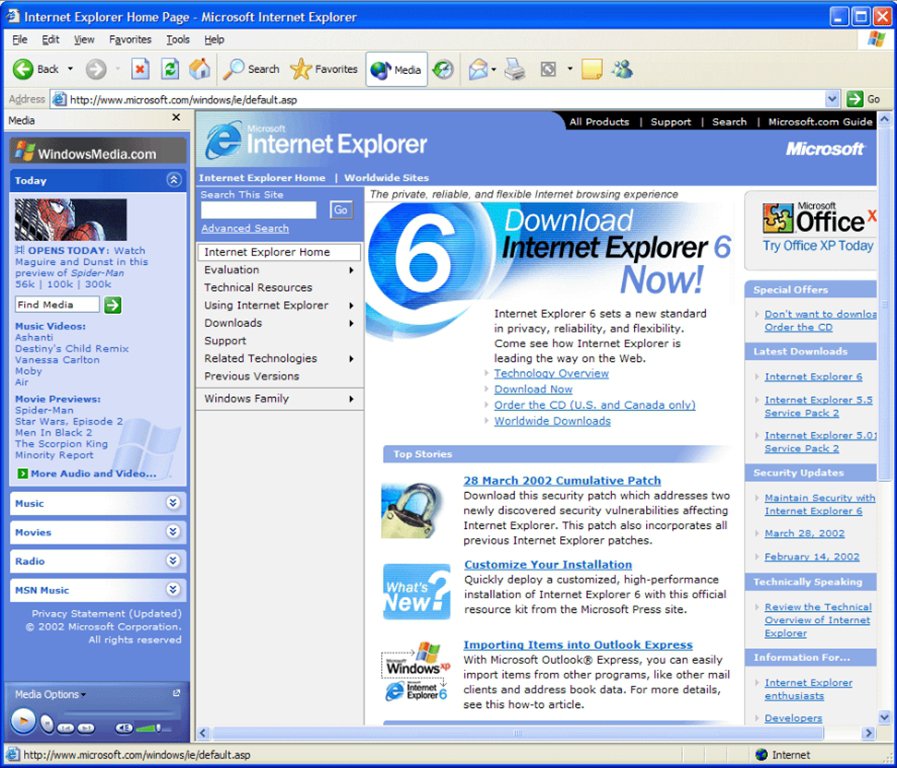 update internet explorer windows xp service pack 2